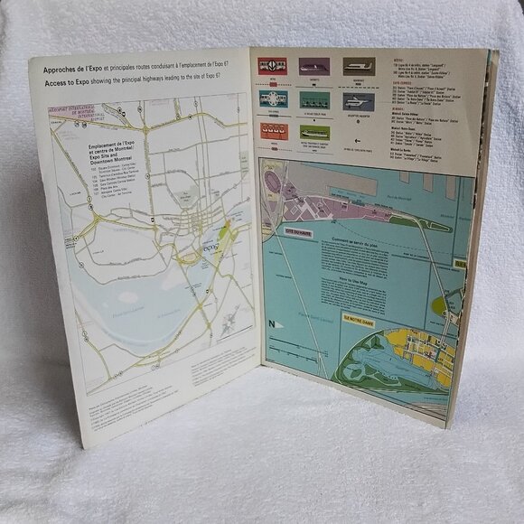 1967 Official Souvenir 3 Dimensional Maps in Colour for Montreal Expo 67!! - Picture 2 of 6